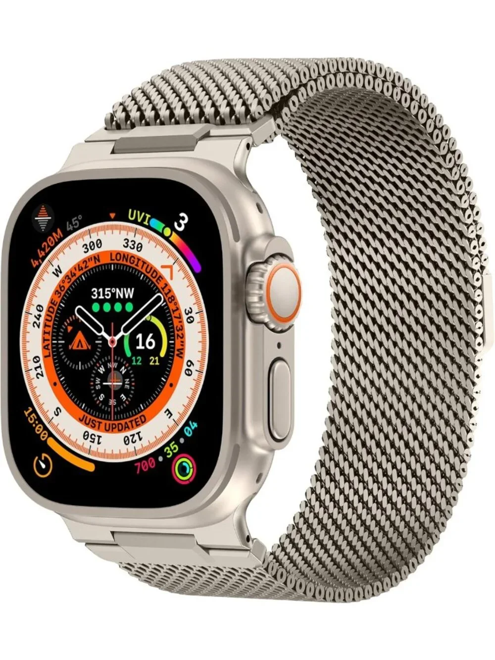 Stylish Milanese Loop Band for Apple Watch, Adjustable Stainless Steel Mesh